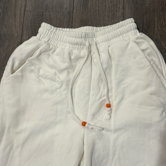 Staud 100% Cotton Wide-Leg Pants in Cream | size xs - Picture 5 of 16